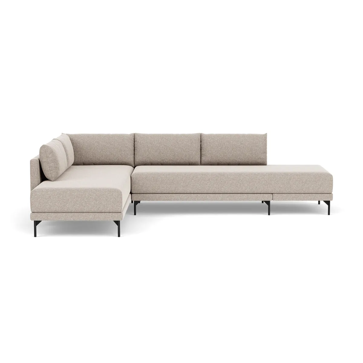 Vivica Fabric Left Sofa Bed (Stone)