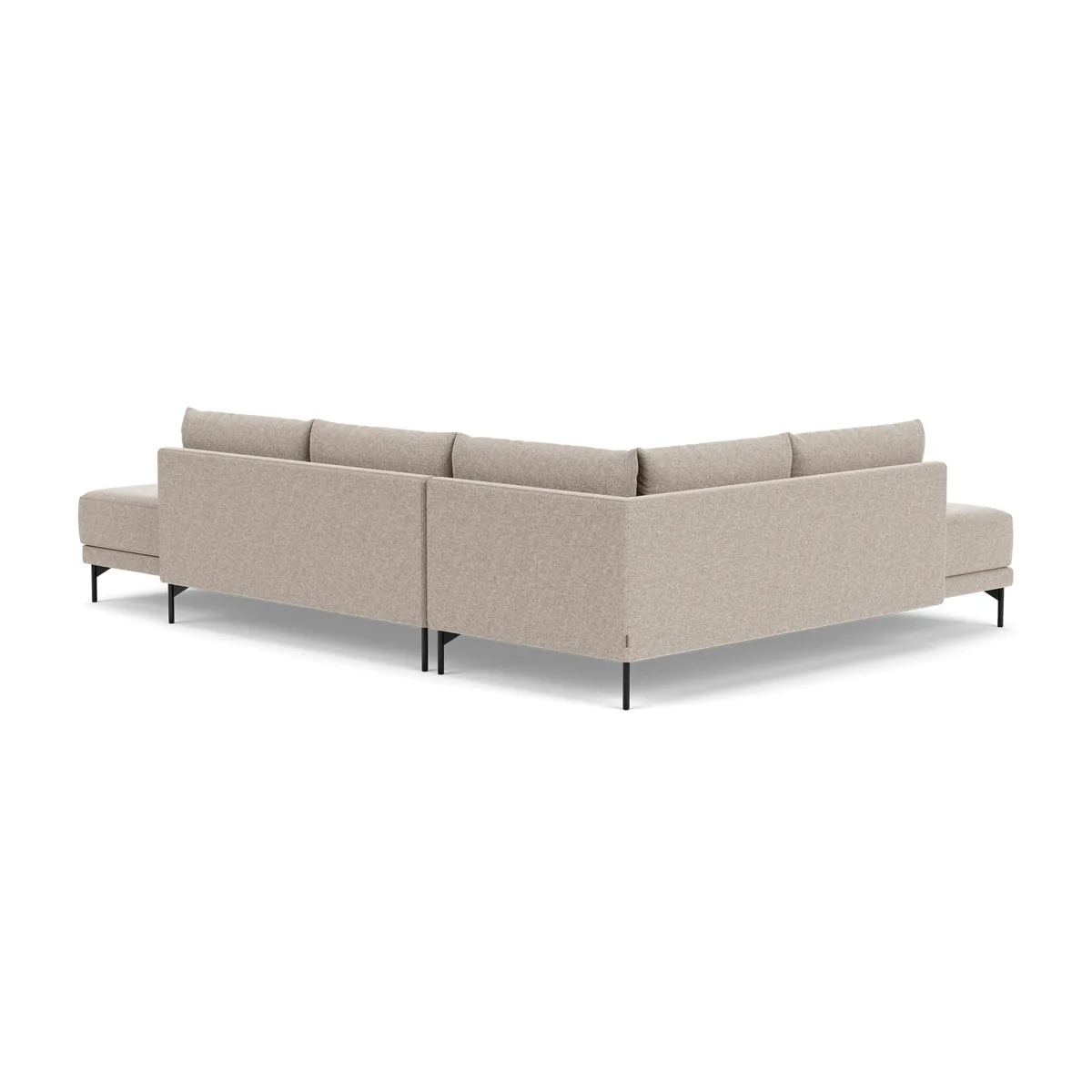 Vivica Fabric Left Sofa Bed (Stone)