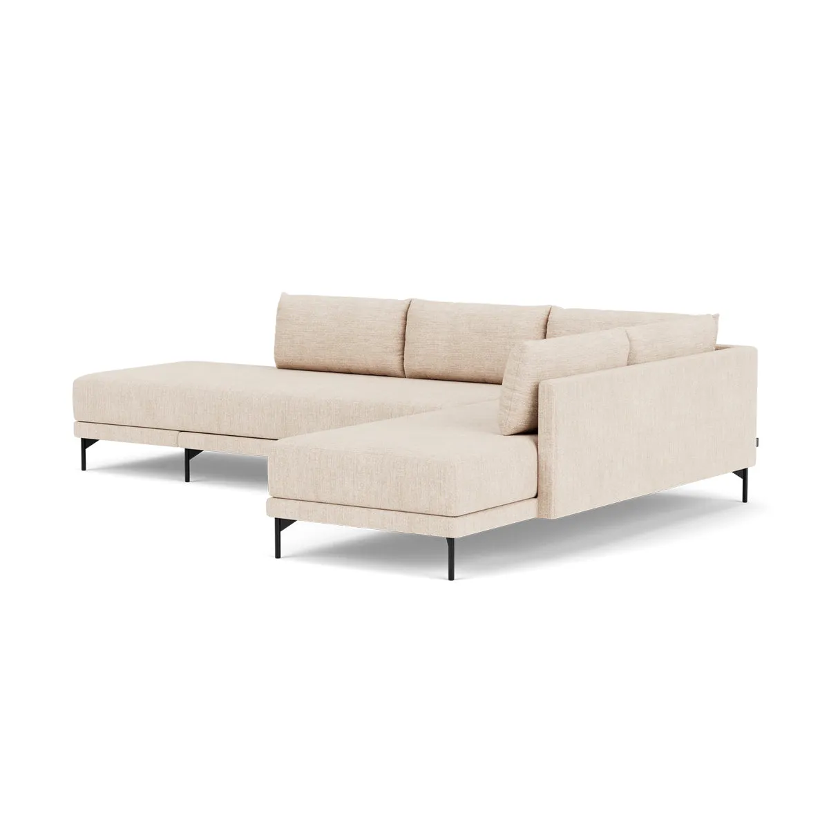 Vivica Fabric Right Sofa Bed (Vega Cream)