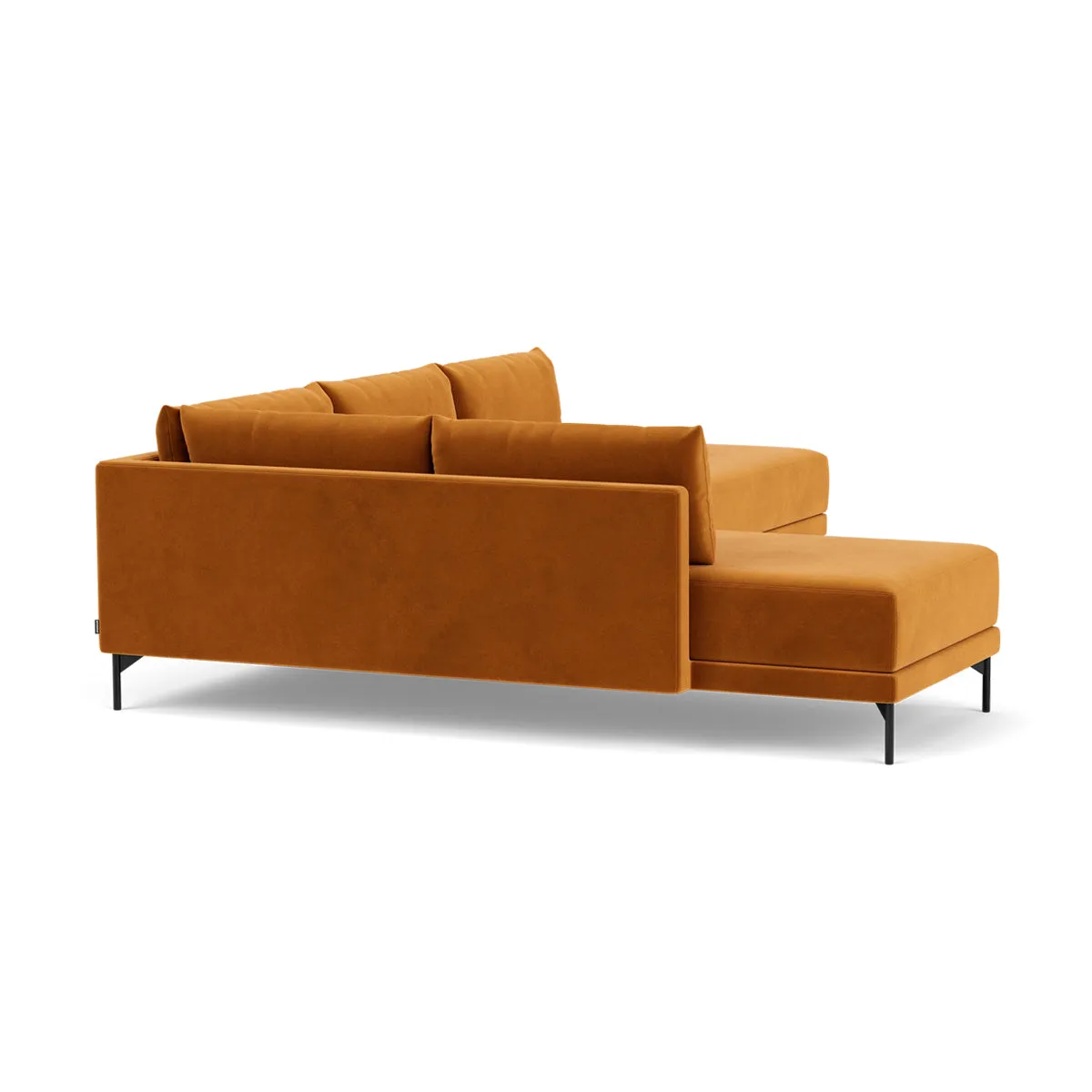 Vivica Velvet Left Sofa Bed (Matt Amber)