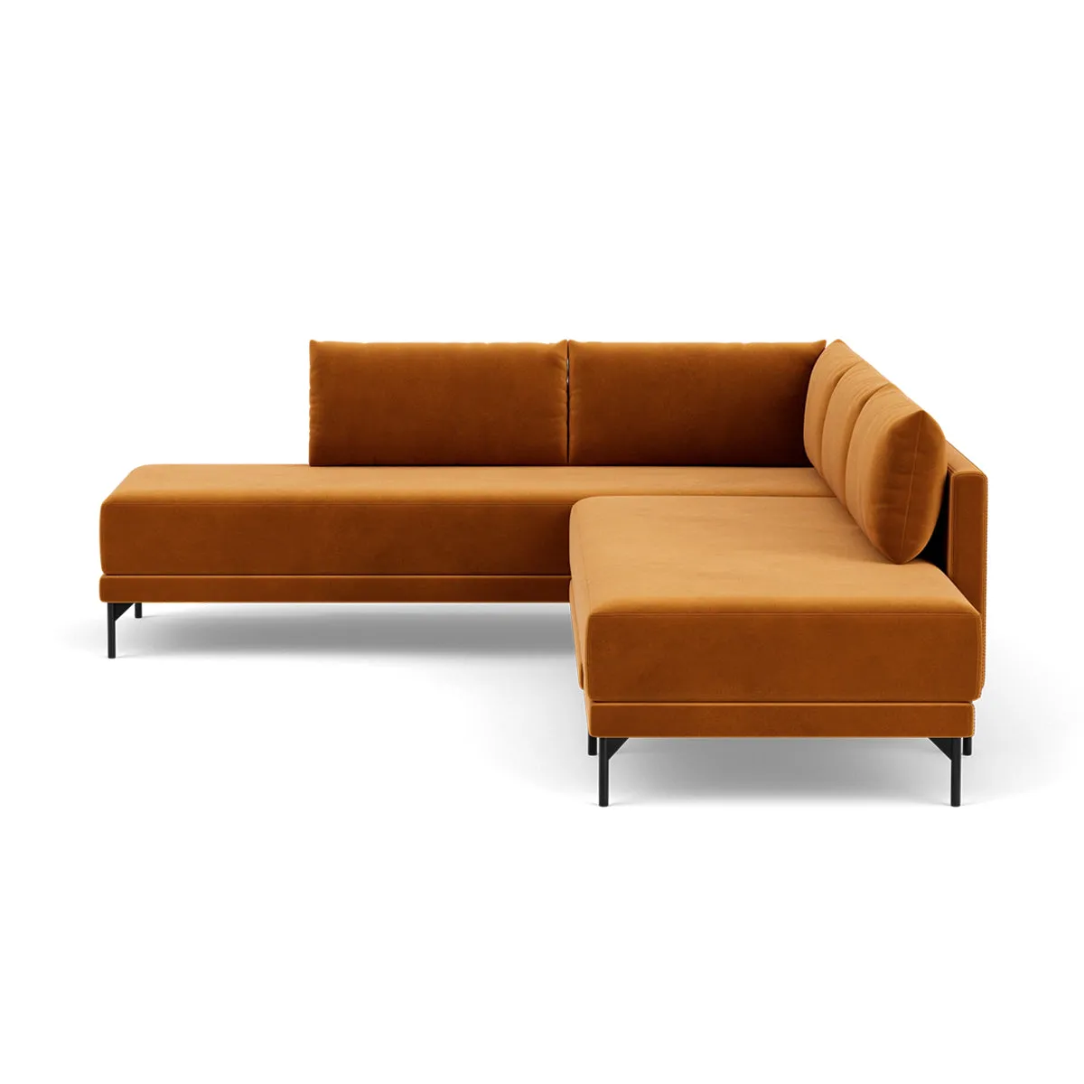 Vivica Velvet Left Sofa Bed (Matt Amber)