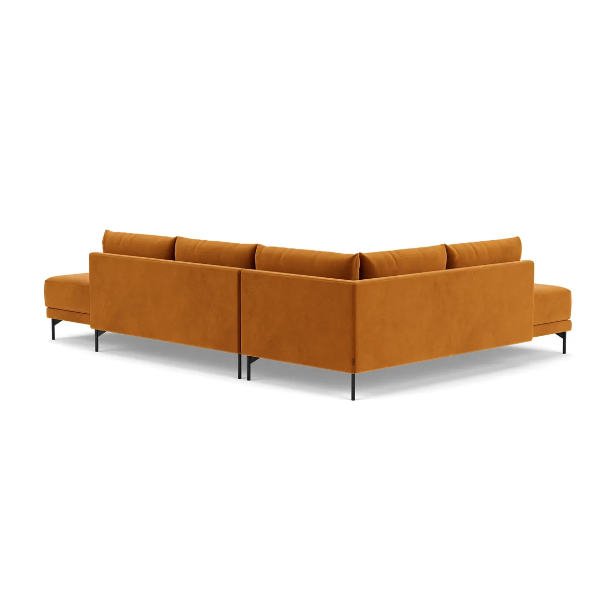 Vivica Velvet Left Sofa Bed (Matt Amber)