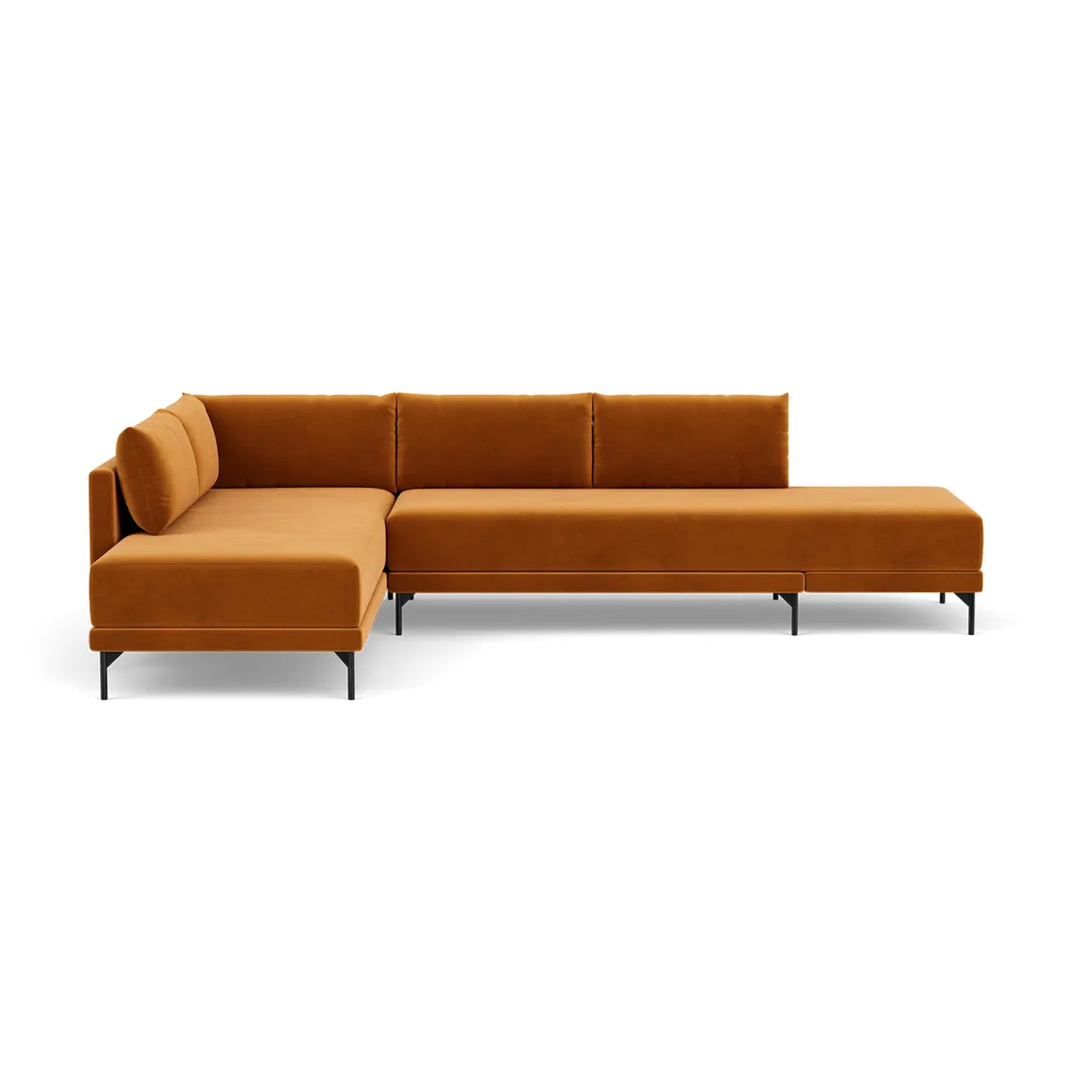 Vivica Velvet Left Sofa Bed (Matt Amber)