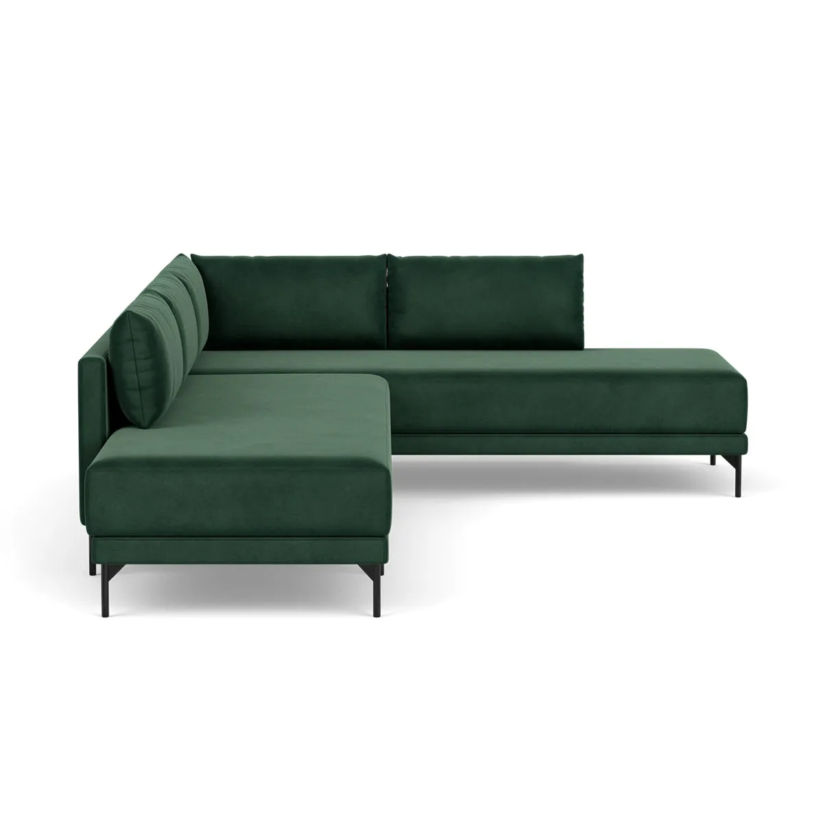 Vivica Velvet Right Sofa Bed (Lux Dark Green)