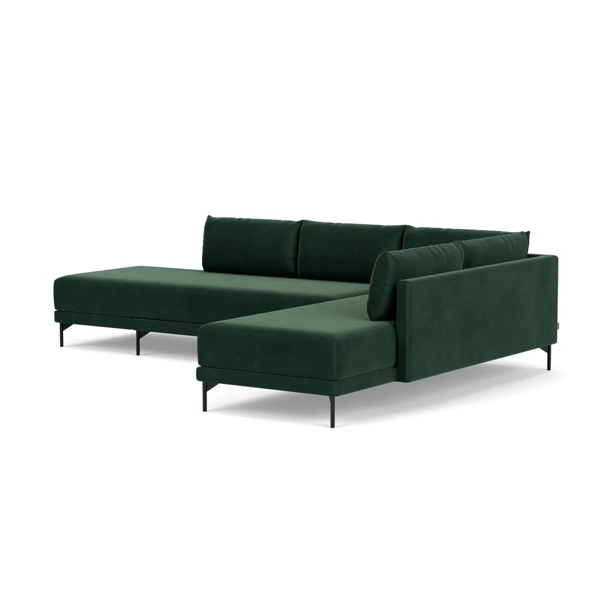 Vivica Velvet Right Sofa Bed (Lux Dark Green)