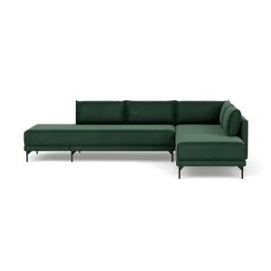 Vivica Velvet Right Sofa Bed (Lux Dark Green)