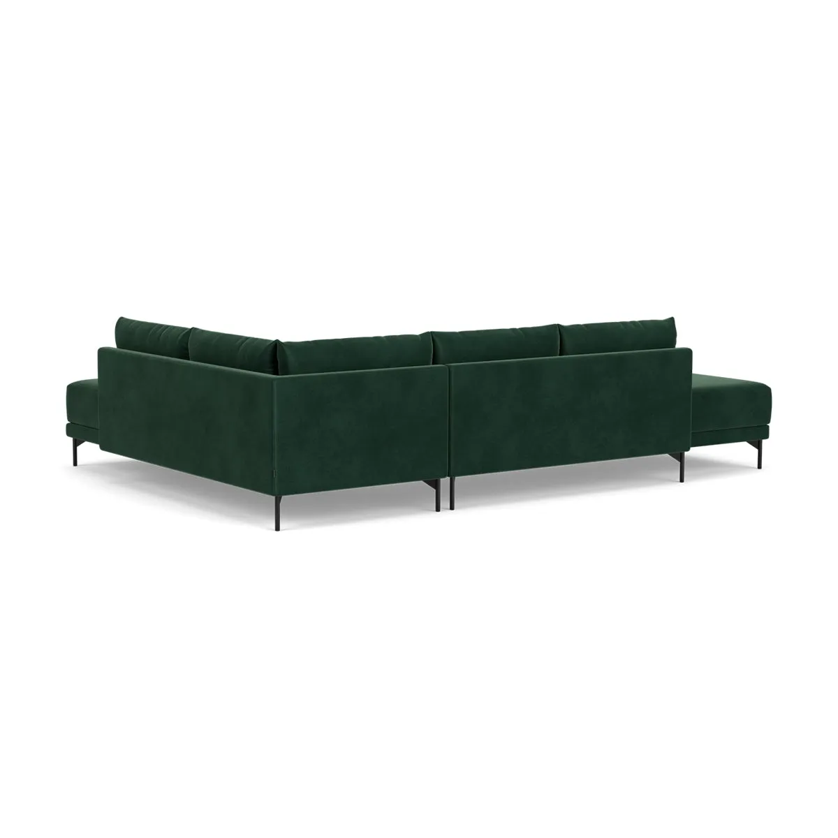 Vivica Velvet Right Sofa Bed (Lux Dark Green)