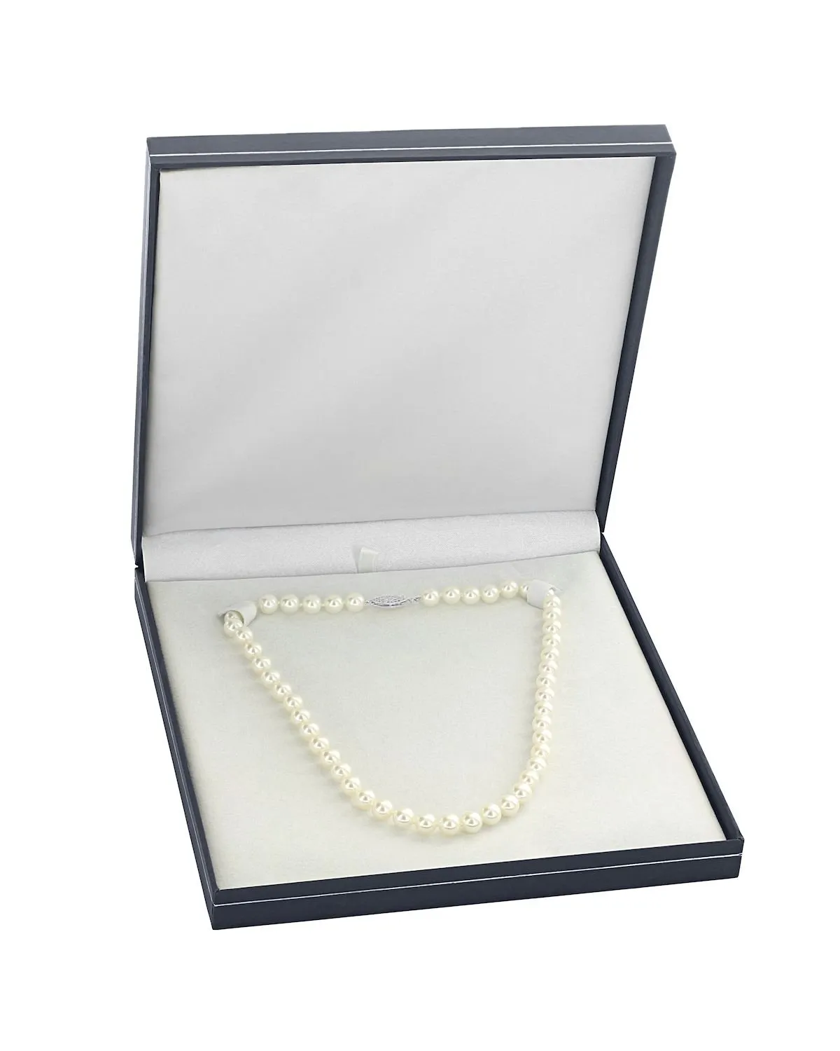 White Japanese Akoya Opera Length Pearl Necklace, 7.0-7.5mm