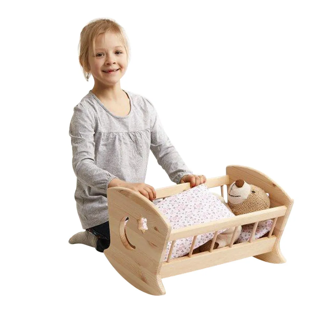 Wooden Doll Cradle