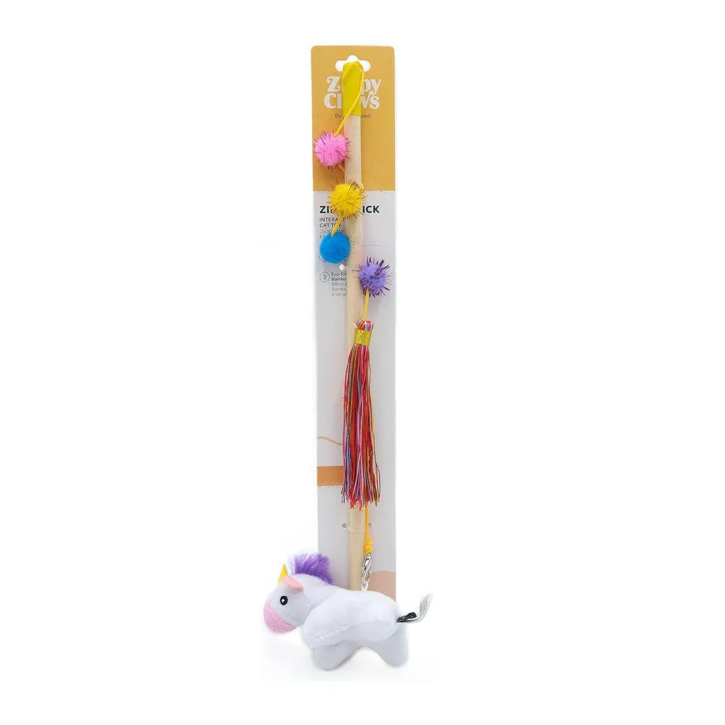 ZippyClaws Unicorn ZippyStick Interactive Cat Toy Wand